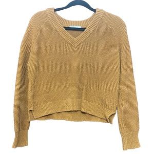 Pumpkin Thick Knit Cropped Sweater
